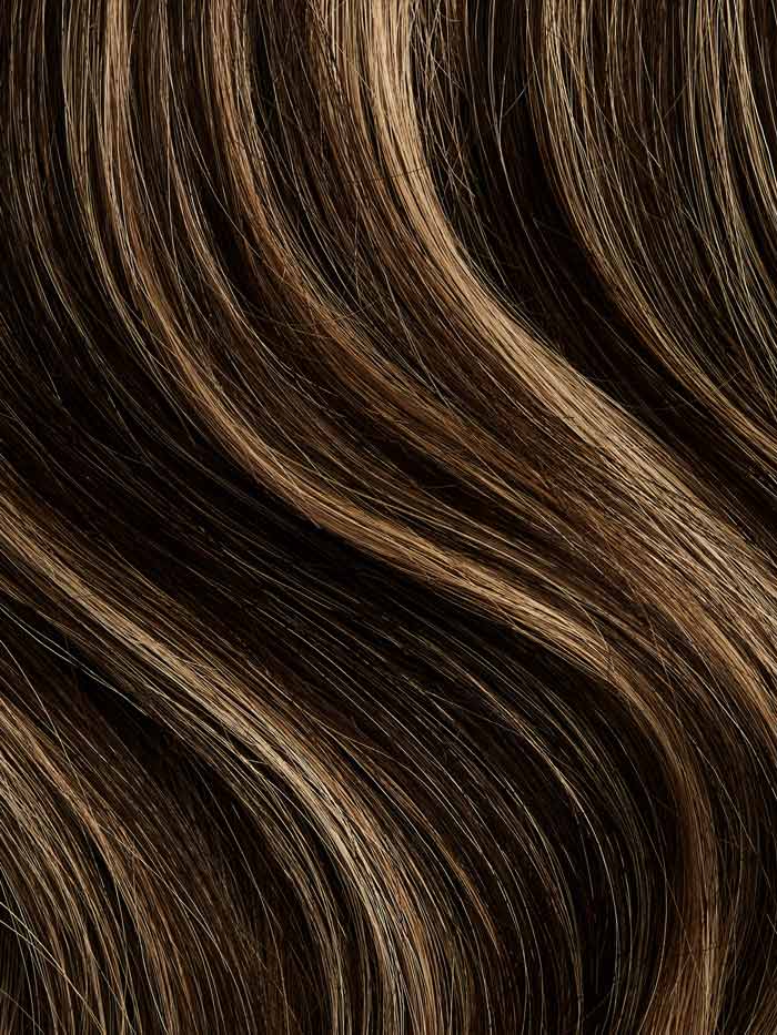 12” Mocha Brown Highlights Scalp Hair Fill-Ins Bundle (180g)