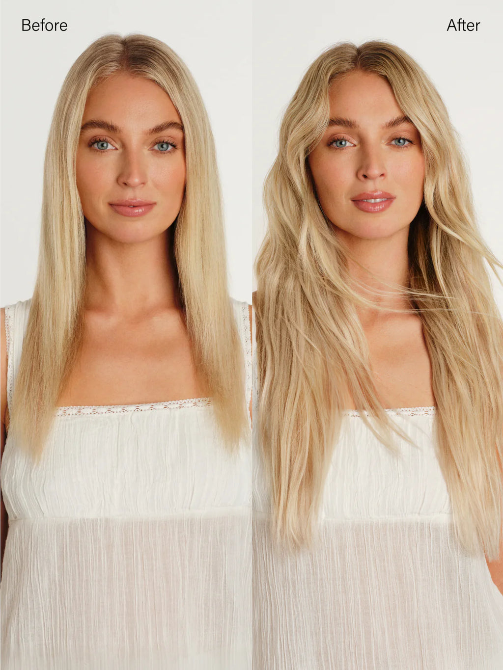 20" Classic Dimensional Buttery Champagne Blonde Root Melt Clip-Ins (220g)