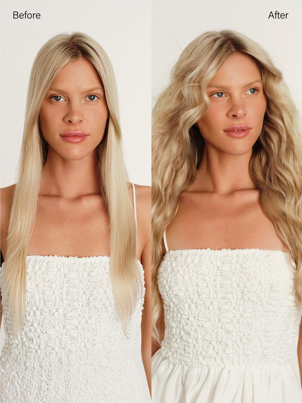 16" Dimensional Rooted Platinum Pearl Hair Extensions (140g)