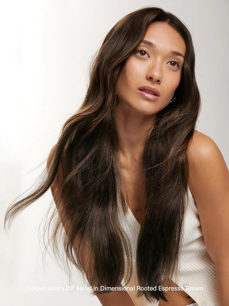 16" Dimensional Rooted Espresso Brown Thinning Hair Fill-Ins (80g)