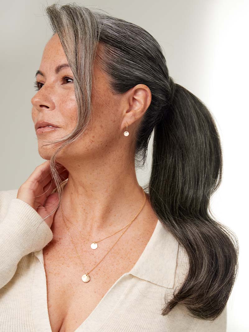 16" Dark Gray Ponytail Extension (100g)