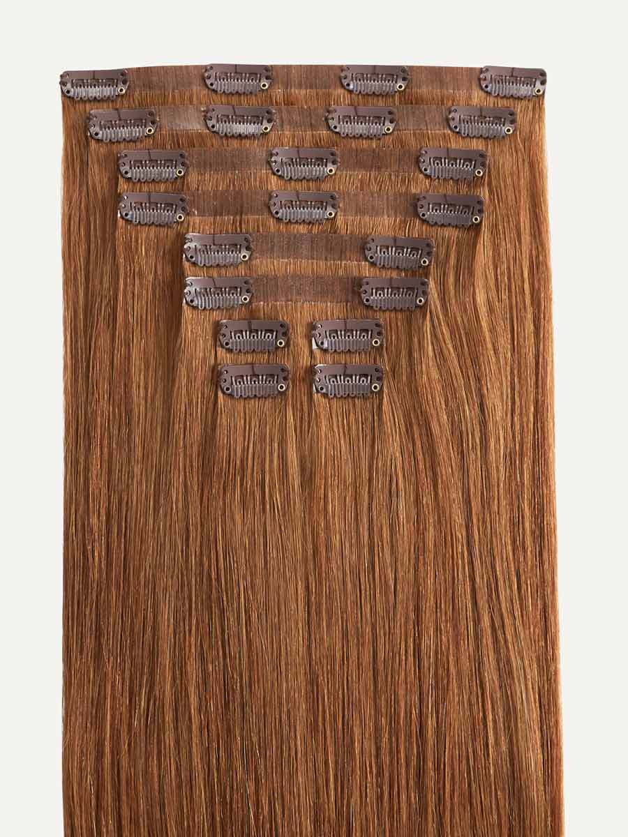 24" Seamless Natural Red Clip-Ins (240g)