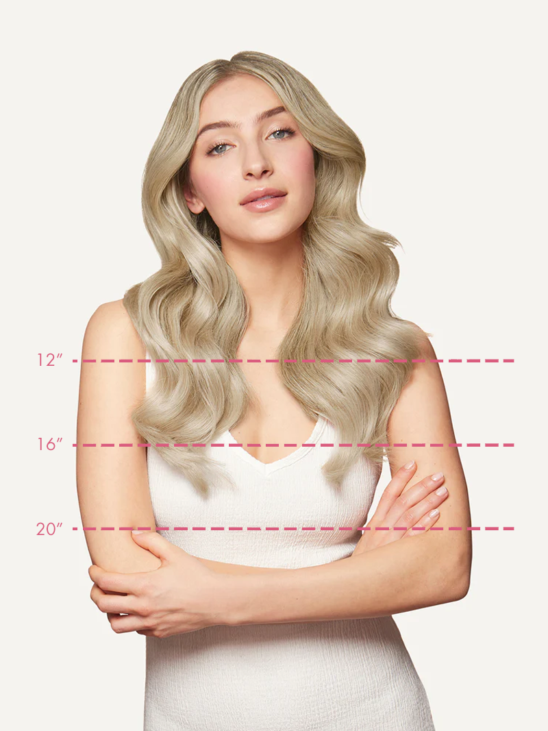 12" Seamless Dimensional Beige Blonde Clip-Ins (150g)