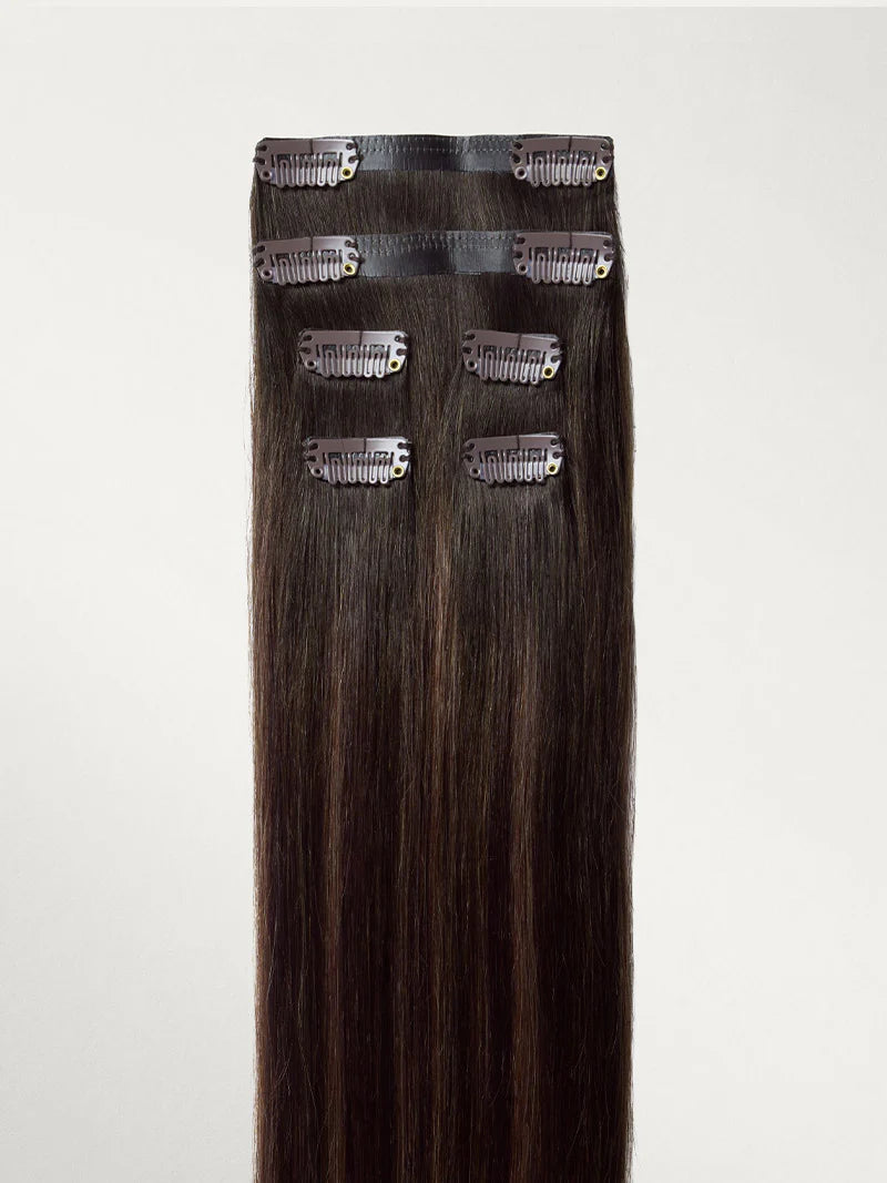 16" Dimensional Rooted Espresso Brown Thinning Hair Fill-Ins (80g)