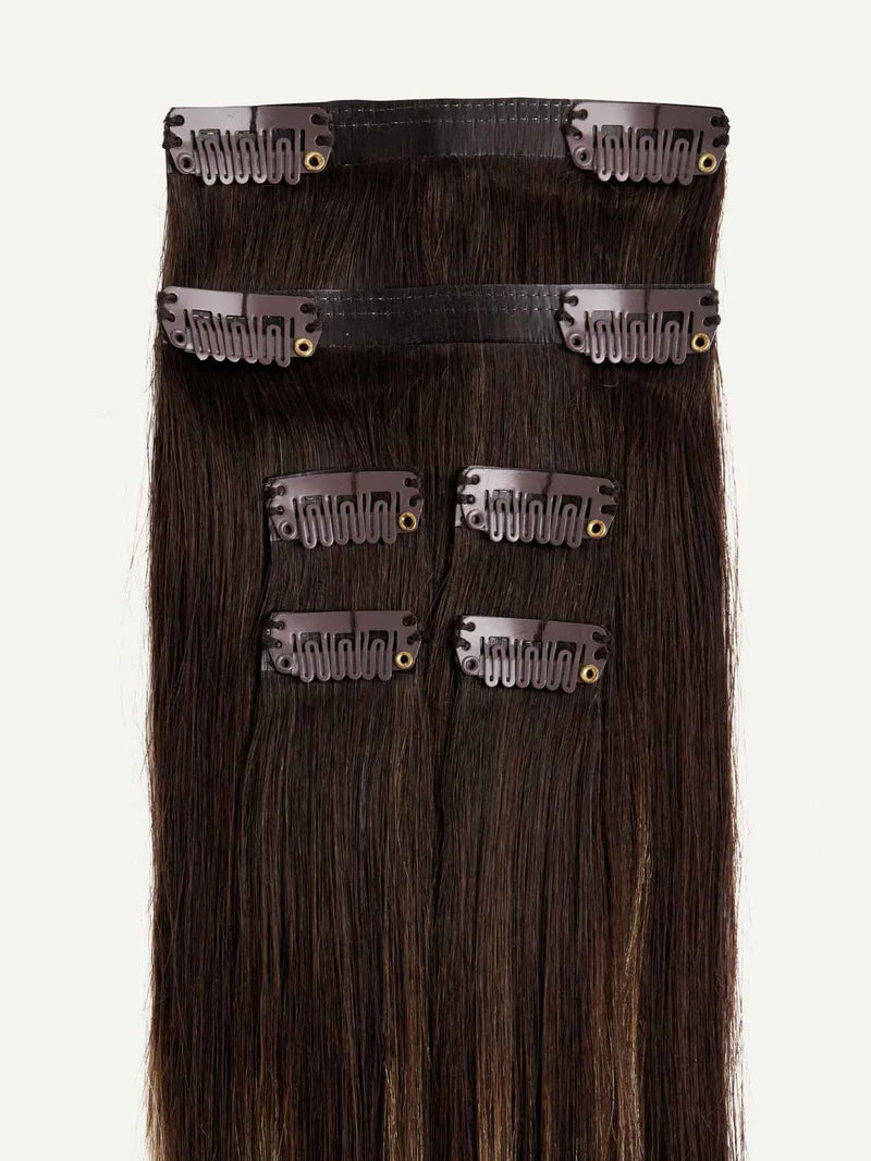 16" Dark Brown Balayage Thinning Hair Fill-Ins (80g)