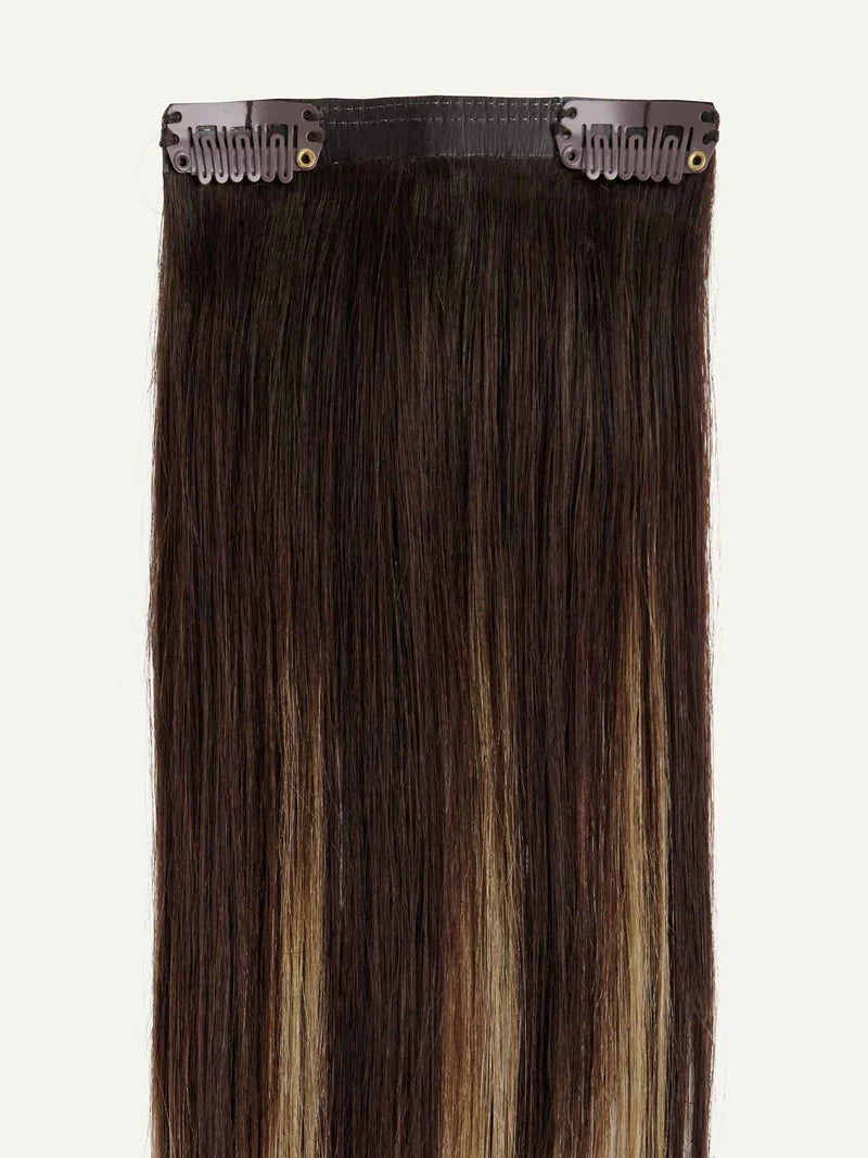 16" Dark Brown Balayage Thinning Hair Fill-Ins (80g)
