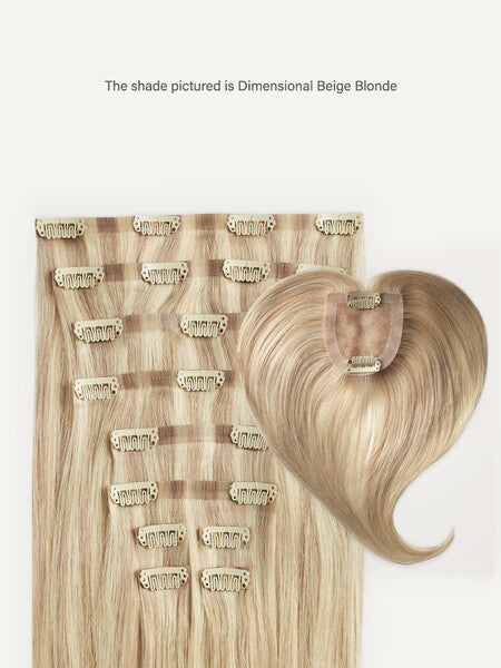 20” Chocolate Brown Seamless & Clip-In Curtain Bangs Bundle (197g)